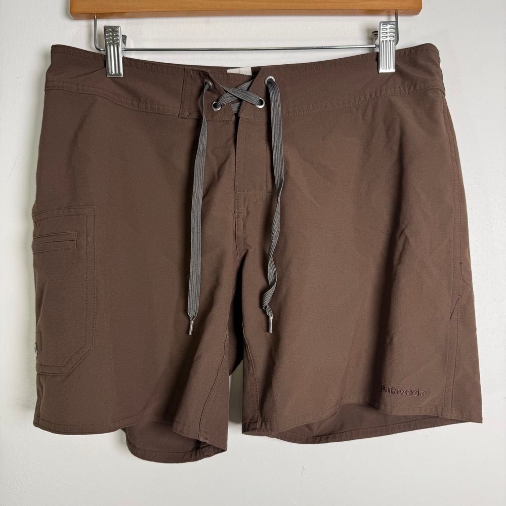 Patagonia Board Shorts Women 6 Brown Surf Swim Hiking Activewear Quick Dry